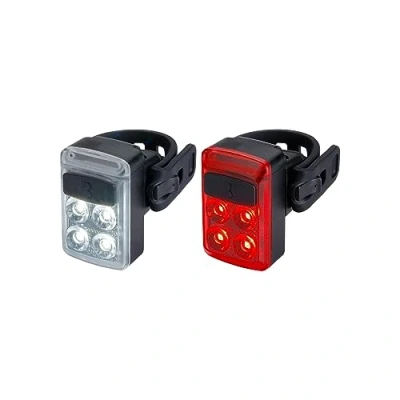 Afbeelding van BBB Cycling Slide Combo Fietsverlichting Set Voorlicht &amp; Achterlicht Fiets USB Oplaadbaar Fietslampjes LED Waterdicht Lange Accuduur BLS 237