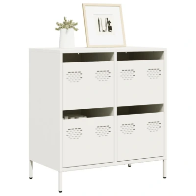 Afbeelding van Dressoir 68x39x73,5 cm koudgewalst staal wit