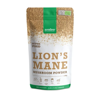 Afbeelding van Purasana Lion&#039;s mane poeder bio 100 g