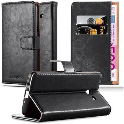 Afbeelding van Cadorabo Hoesje geschikt voor Samsung Galaxy J5 2017 US Version in ZWART GRAFIET Beschermhoes met magnetische sluiting, standfunctie en kaartvakje Book Case Cover Etui