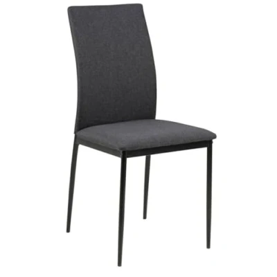 Afbeelding van AC Design Furniture Devin eetkamerstoel, metaal, donkergrijs, H: 92 x B: 43,5 D: 53 cm