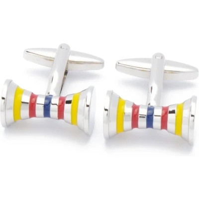 Afbeelding van Manchetknopen Diabolo Geel Rood Blauw