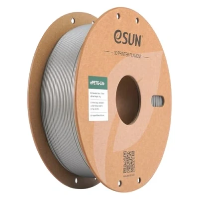 Afbeelding van eSUN PETG filament 1.75mm, Basic met hoge sterktegraad, 1KG spoel (2.2 LBS) 3D print voor printers (Effen zilver, 1KG)