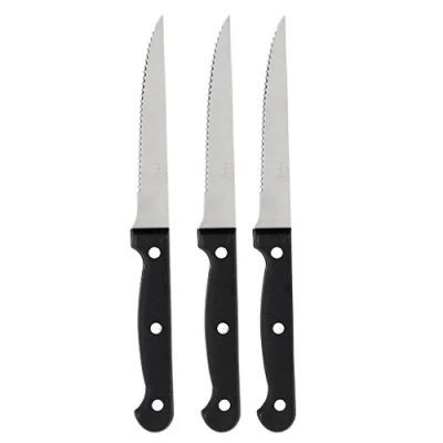Afbeelding van Gimel 518008 messenset, roestvrij staal, zwart, 7 x 1,17 22 cm, 3 stuks