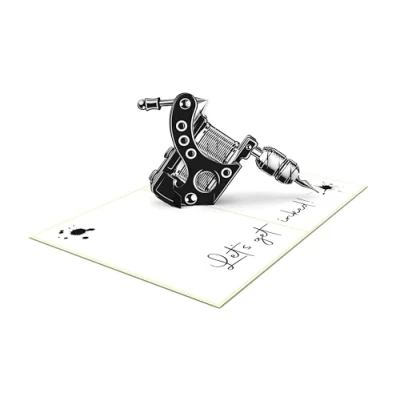 Afbeelding van MOKIO® Pop Up Kaart Tatoeage 3D wenskaart voor een verjaardag, Verjaardagskaart