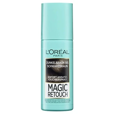 Afbeelding van L&#039;Oréal Paris Kasjierspray voor traploze en natuurlijke overgangen, gelamineerd tot de volgende keer wassen van het haar, Magic Retouch, donkerbruin zwartbruin, 1 x 75 ml