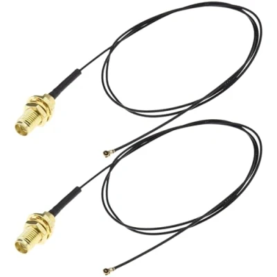 Afbeelding van eMagTech 2 Stks IPEX 4 naar RP SMA Kabel Antenne Vervanging Compatibel met Intel AX200NGW 8265AC 8265NGW 7265AC 9560AC M.2 NGFF IPX U.Fl MHF4 Coaxiale Pigtail Kabels