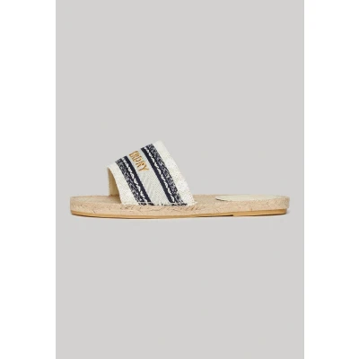 Afbeelding van Superdry Vrouwen Canvas Espadrille Overlay Slippers Beige Grootte: 39