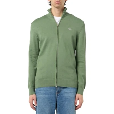 Afbeelding van Gant Vest Groen maat L Heren met Regular fit Pasvorm Katoen Suitable Herenkleding