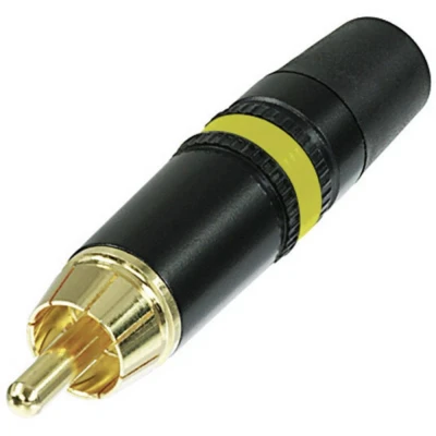 Afbeelding van Rean AV NYS373 4 Cinch connector Stekker, recht Aantal polen: 2 Zwart, Geel 1 stuk(s)