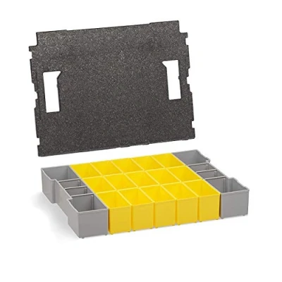 Afbeelding van L BOXX Bosch Sortimo Inzetbakjesset, B3 inzetstukken met dekselinzet, eersteklas sorteerbakjes voor kleine onderdelen, ideale sorteerdoos schroeven, klein, 102 stuks