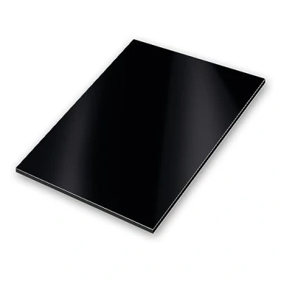 Afbeelding van Az_132 aluminium composietplaat, zwart, weerbestendig bord, voor modelbouw, beursbouw, bewegwijzering, doe het zelvers, zeefdruk 30 x 40 cm