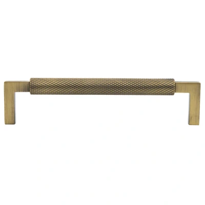 Afbeelding van Messtique Meubelgreep Knurled 135mm antiek messing