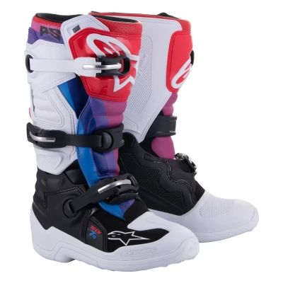 Afbeelding van Alpinestars 2024 Tech 7S Crosslaarzen Wit / Zwart Rood Paars maat 38