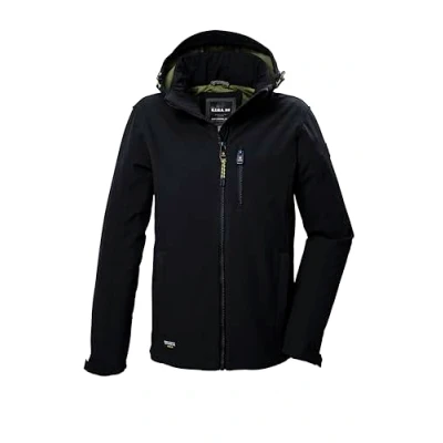 Afbeelding van G.I.G.A. DX GW 29 MN SFTSHLL JCKT, 41866 000, softshelljack voor heren, met afritsbare capuchon, zwart, maat S