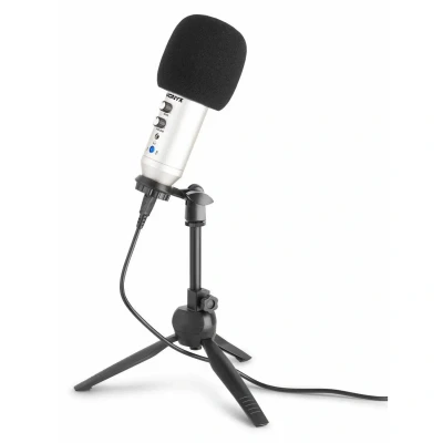 Afbeelding van Vonyx CM320S USB studio microfoon met tafelstandaard Titanium