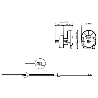 Afbeelding van M58 stuurkabel 3.05 m