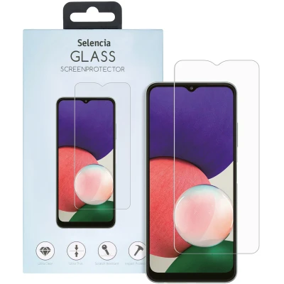 Afbeelding van Screenprotector Samsung Galaxy A22 (5G): Selencia Gehard Glas