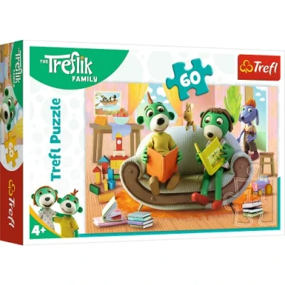 Afbeelding van Trefl Puzzel, De Treflik Familie, 60 elementen, Samen sprookjes lezen, voor kinderen vanaf 4 jaar