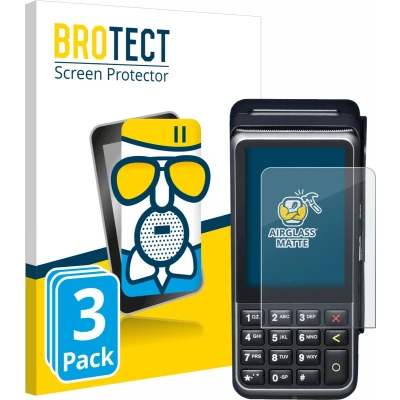 Afbeelding van BROTECT Antireflecterende Glas Screen Protector Mat voor Verifone V400m (3 Stuks) Schermbeschermer [Beschermglas Folie niet Gehard Glas]