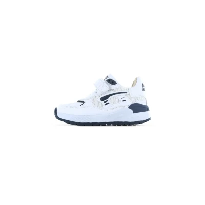 Afbeelding van Shoesme leren sneakers wit/blauw