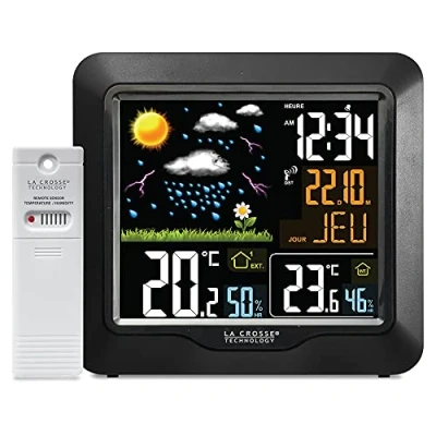 Afbeelding van La Crosse Technology WS6820 radiografisch weerstation met gekleurd lcd scherm zwart