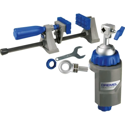 Afbeelding van Dremel Multi Vise 2500 Multitool machine accessoire 3 in 1 en stationaire bankschroef, losstaande klem gereedschaphouder