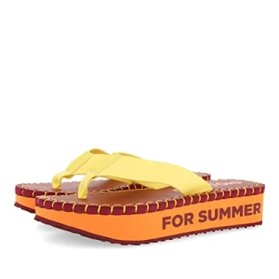 Afbeelding van GIOSEPPO Verton teenslippers voor dames, Bordeaux, met strepen en lichte bodem, 39 EU