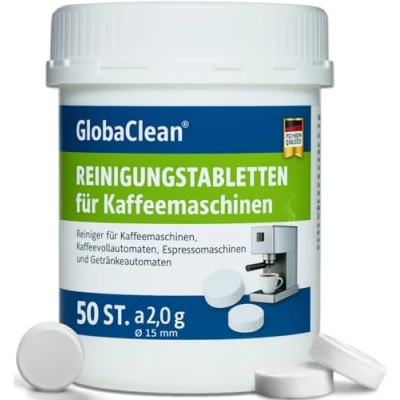 Afbeelding van Reinigingstabletten voor koffieautomaten, 50 tabletten van elk 2 g, compatibel met Jura Siemens Bosch Krups WMF Saeco Melitta reinigingstabs