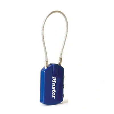 Afbeelding van MasterLock Hangslot met adreslabel en stalen kabel 15cm