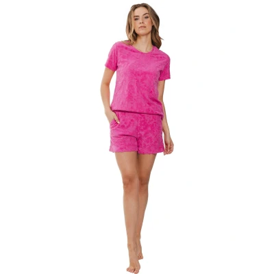 Afbeelding van Dames Shortama Rebelle Full Bloom Roze Badstof Maat 38
