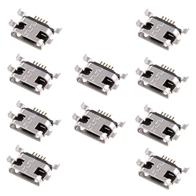 Afbeelding van Oiyagai 10 STKS Micro USB Vrouwelijke Socket 180 Graden 5 Pin Jack Soldeer Connector
