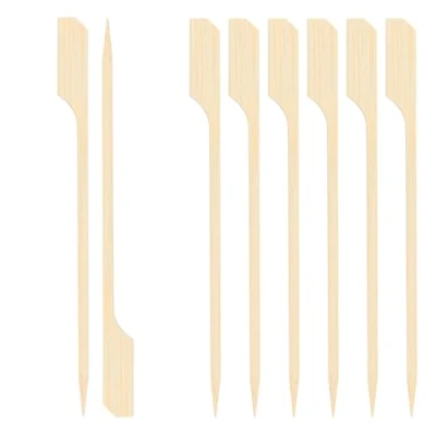 Afbeelding van EXNIMA, 50, 100 en 300 stuks, bamboespiesen, milieuvriendelijke spiesen, robuust, grillspiesen, buffet, cocktails, fruit, picks, knutselen, maten 12, 15, 20 of 25 cm.