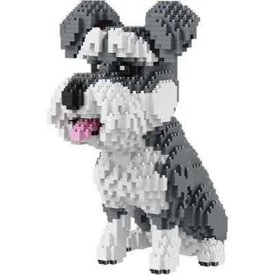 Afbeelding van Balody Schnauzer Nanoblocks / miniblocks Bouwset 3D puzzel 2100 bouwsteentjes 16049