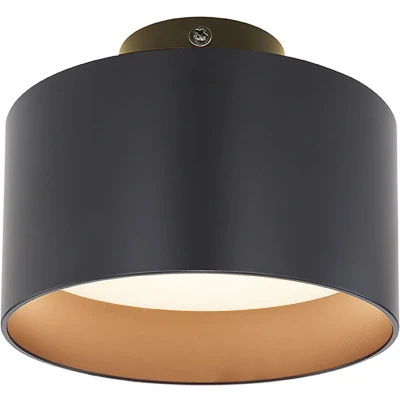 Afbeelding van Globo plafonniere Jenny zwart luminium 14 cm ingebouwde LED module 12016B