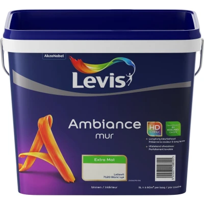Afbeelding van Levis Ambiance Muurverf Extra Mat 5l Leliewit