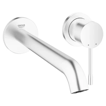 Afbeelding van Grohe Essence New m size afdekset 2 gats wandwastafel kraan uitlaat 230 Supersteel