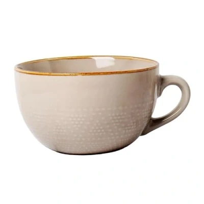 Afbeelding van TuYines Koffiemok groot, keramische koffiemok, grote mok 700 ml, aardewerk mok, cappuccino kop, XXL porseleinen mueslikom met handvat, saladekom