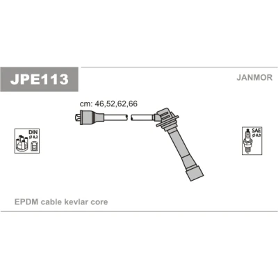 Afbeelding van JANMOR JPE113 Bougiekabelset
