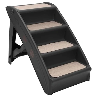 Afbeelding van VidaXL Hondentrap inklapbaar 62x40x49,5 cm zwart
