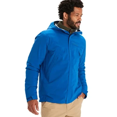 Afbeelding van Marmot Heren PreCip Eco Pro Jacket, Waterdicht regenjack, winddichte regenjas, ademend; opvouwbaar hardshell windjack, ideaal voor wandel en trektochten, Dark Azure, XL