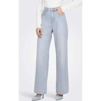 Afbeelding van ONLY Jeans Wide Leg Hope Stripe Licht blauw 2932
