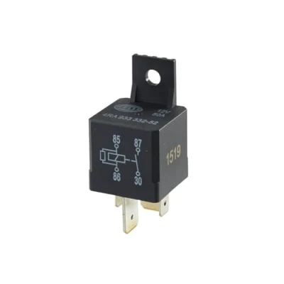 Afbeelding van HELLA VALUEFIT Relais, arbeidsstroom 12V 4 polig Schakelschema: S2 Stekker: B3 High end schakelaar Kleur: Zwart Met houder 4RA 933 332 521