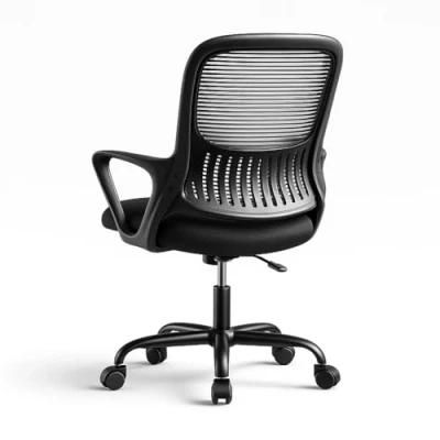 Afbeelding van DUMOS commode met laden commodes en dressoirs geschikt voor slaapkamer, comodenkast 5 laden, stoffen stabiel stalen frame, ideaal woonkamer (zwart)