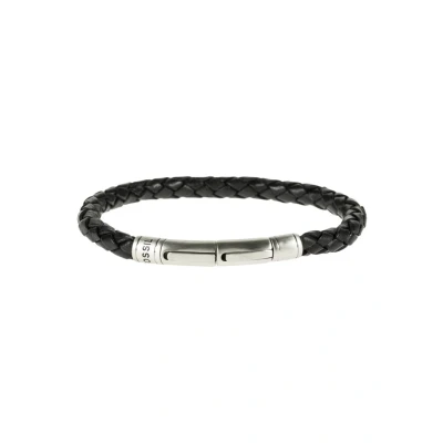 Afbeelding van Fossil JF00510797 gevlochten lederen armband