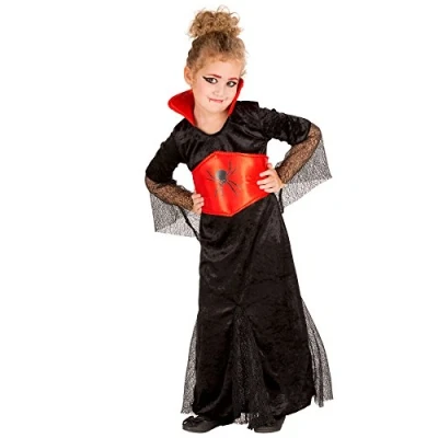 Afbeelding van dressforfun meisjeskostuum gravin Dracula 152 (12 14y) verkleedkleding kostuum halloween verkleden feestkleding carnavalskleding carnaval feestkledij partykleding 300053