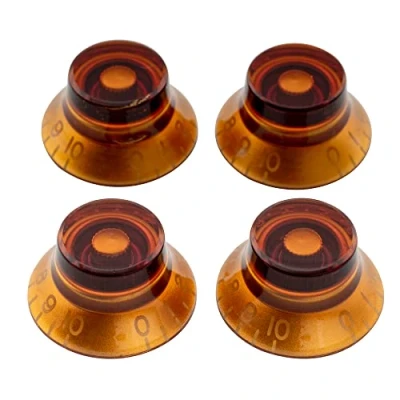 Afbeelding van Musiclily Pro Inch Maat Gitaarknop Belmodel voor USA Les Paul Elektrische Gitaar, Amber (4 Stuks)
