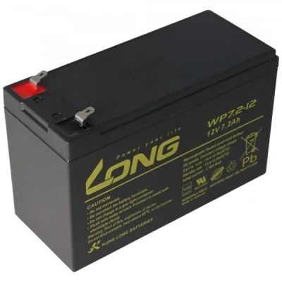 Afbeelding van Kung Long WP7.2 12M, 12Volt, 7.2Ah VDS G101163, met Faston 4.8mm stekkercontacten