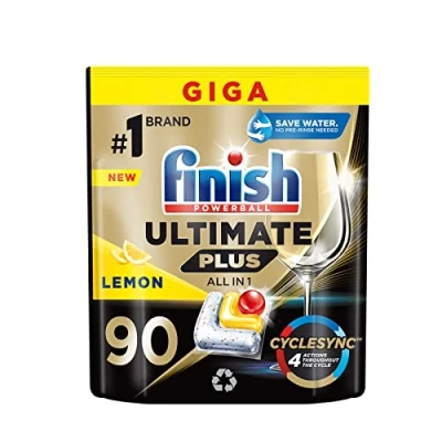 Afbeelding van Finish Ultimate Plus Lemon Vaatwassercapsules, 90 stuks