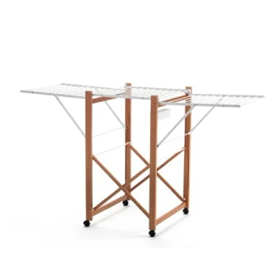 Afbeelding van Arredamenti Italia 999 Airone Droogrek, hout, inklapbaar, uittrekbaar, 21 m lijn, kleur: kersen, AR It The Heart of Wood